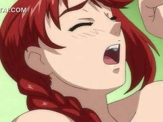 Hubad redhead anime kerida pamumulaklak phallus sa animnapu't siyam