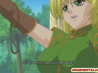 Bondage hentai Elf with bigboobs terrific fucked bigcock in the forest