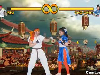 Marta la croft in street fighter x rated video parody