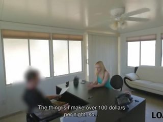 LOAN4K&period; Allie Rae tells she is a stripper so why loan agent gets concupiscent
