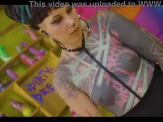 Alternative TATTOO teen gets POV fucked - rough fuck deepthroat sloppy BJ lascivious couple x rated film &lpar;goth&comma; punk&comma; alt porn&rpar; ZF050